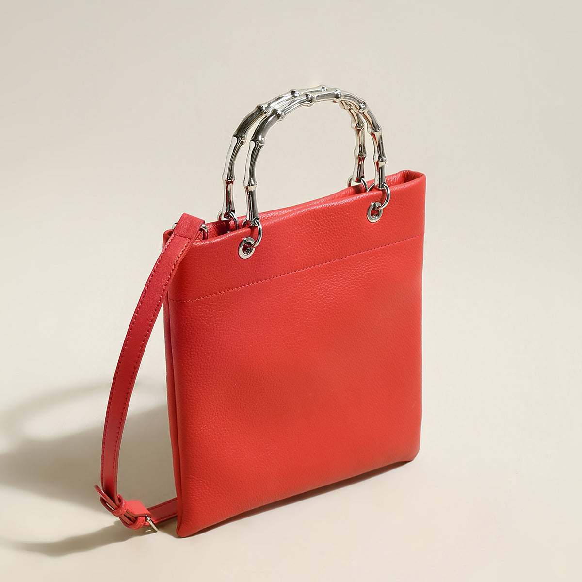 Minimalistic Square Structured Top Handle Bag-4