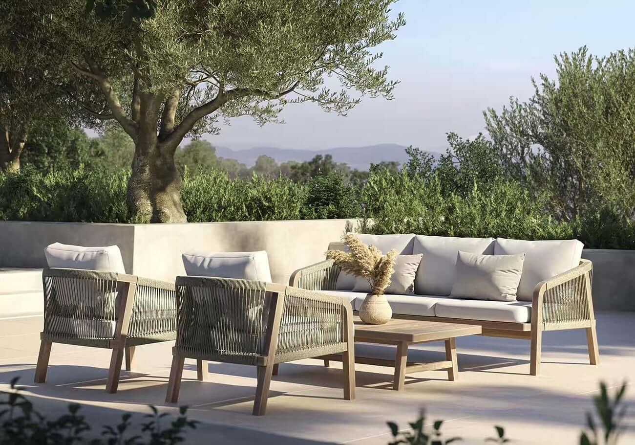 Monte Marble Long Sand Coffee Table-1