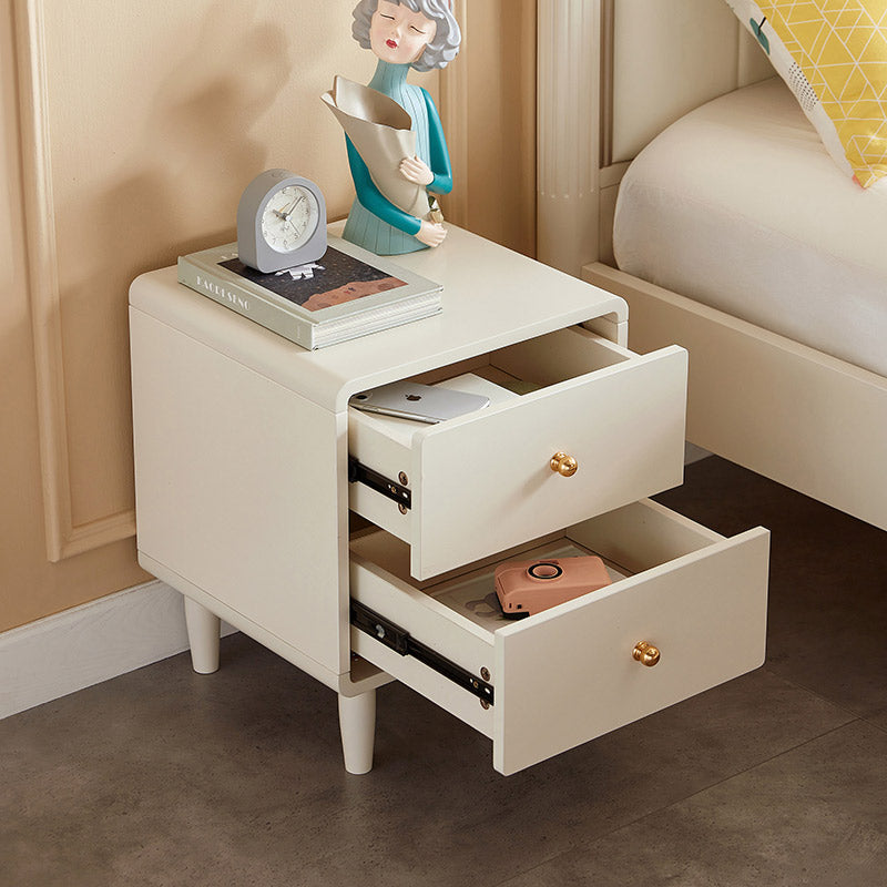 Nordic Modern Minimalist White Bedside Table for Children-3