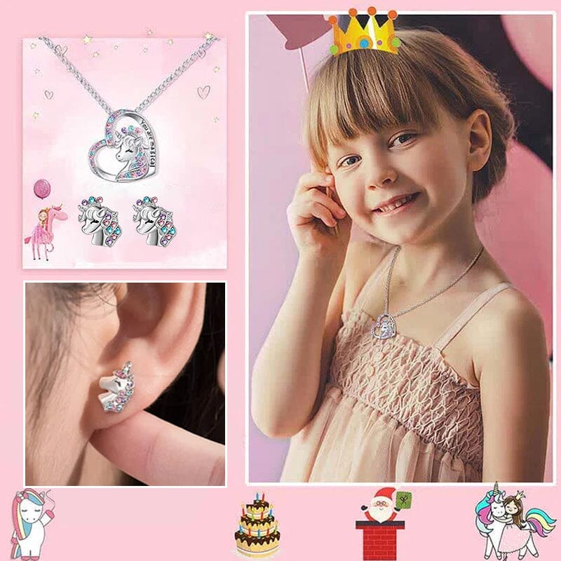 Prinsessmycken (Halsband, Armband, Örhänge, Ring)