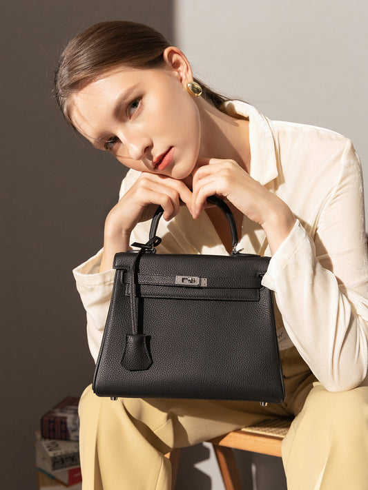 Queens Mini Top Handle Leather Bag-1