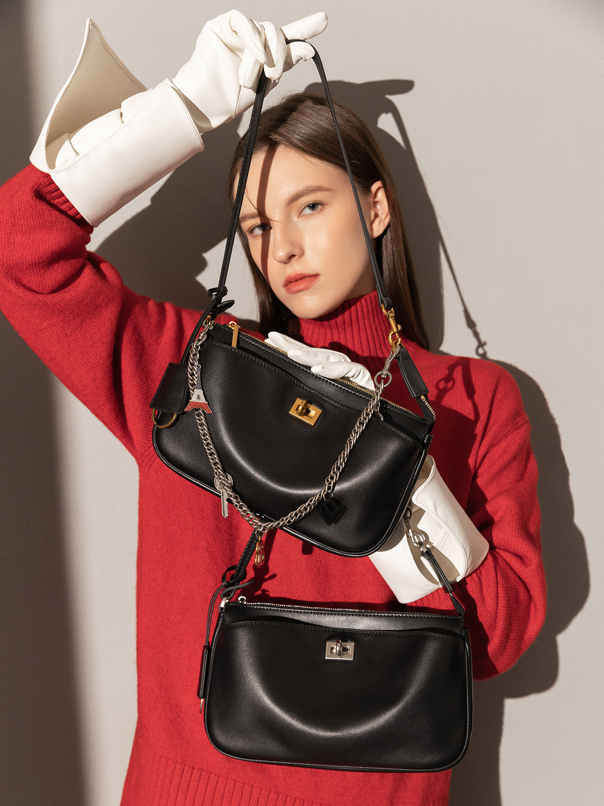 Santa Monica Leather Shoulder Bag-1