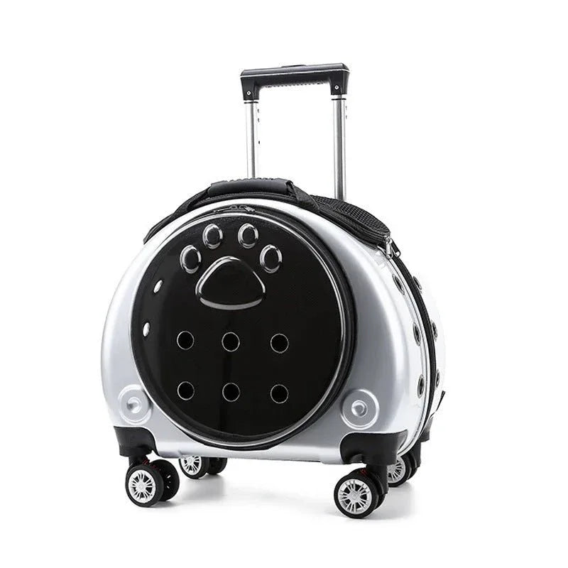 Transparent Pet Trolley Bag Backpack