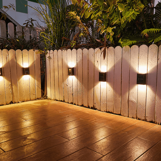 Kabellose LED-Solar-Wandleuchten Deluxe
