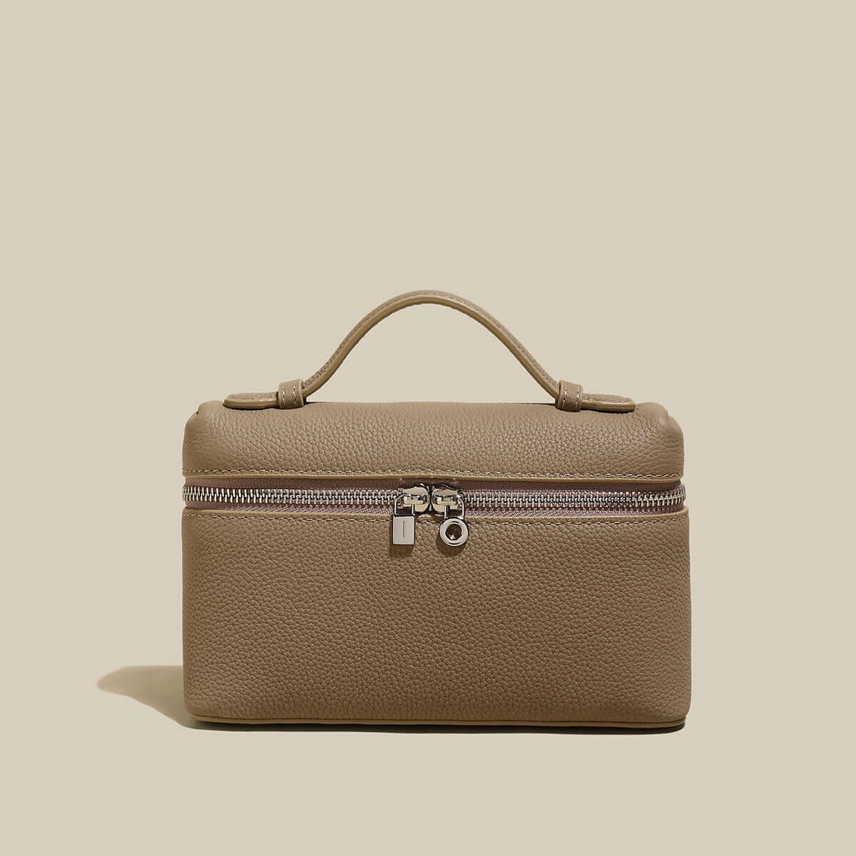 Traveler's Top-Handle Rectangle Box Mini Make Up Bag-5