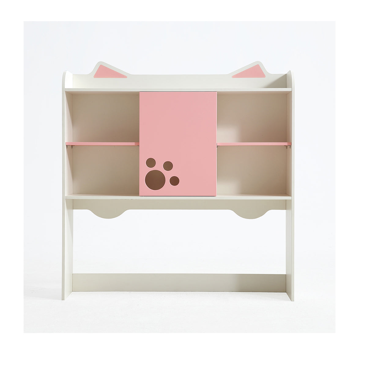 Whimsical Kitty Cat Tall Bookcase and Pink Study Table-2