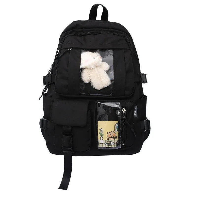 Women's Large-Capacity Transparent Compartments Backpacks