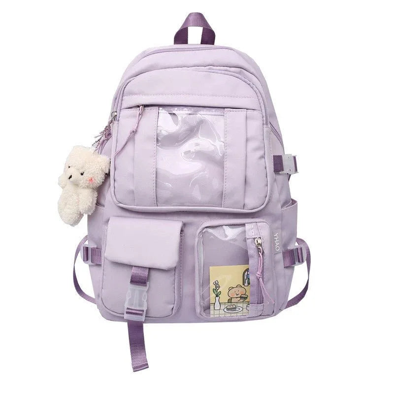 Women's Large-Capacity Transparent Compartments Backpacks