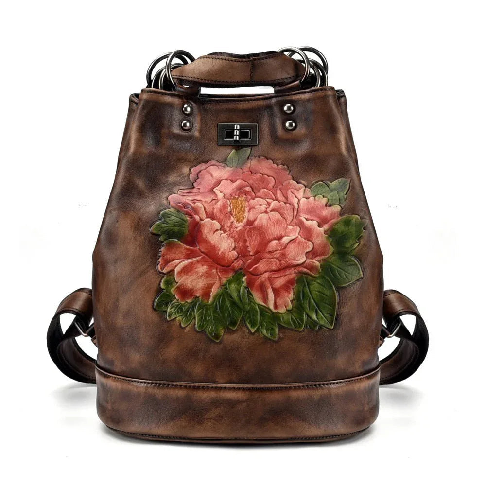 Women's Retro Genuine Leather Backpack